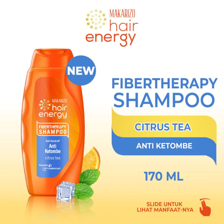 Makarizo Hair Energy Fibertheraphy Citrus Tea Anti-Dandruff Shampoo 170ml