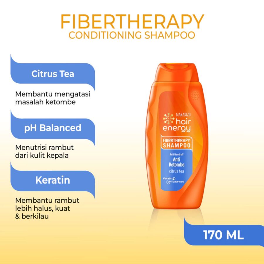 Makarizo Hair Energy Fibertheraphy Citrus Tea Anti-Dandruff Shampoo 170ml