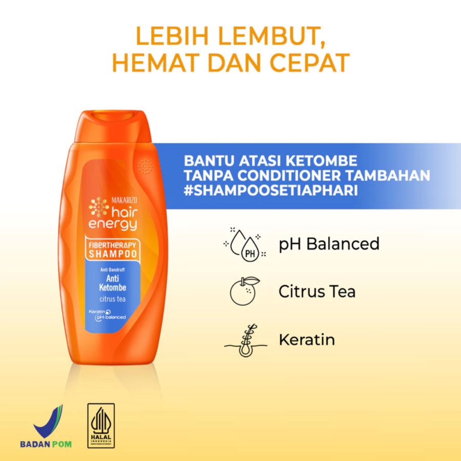 Makarizo Hair Energy Fibertheraphy Citrus Tea Anti-Dandruff Shampoo 170ml