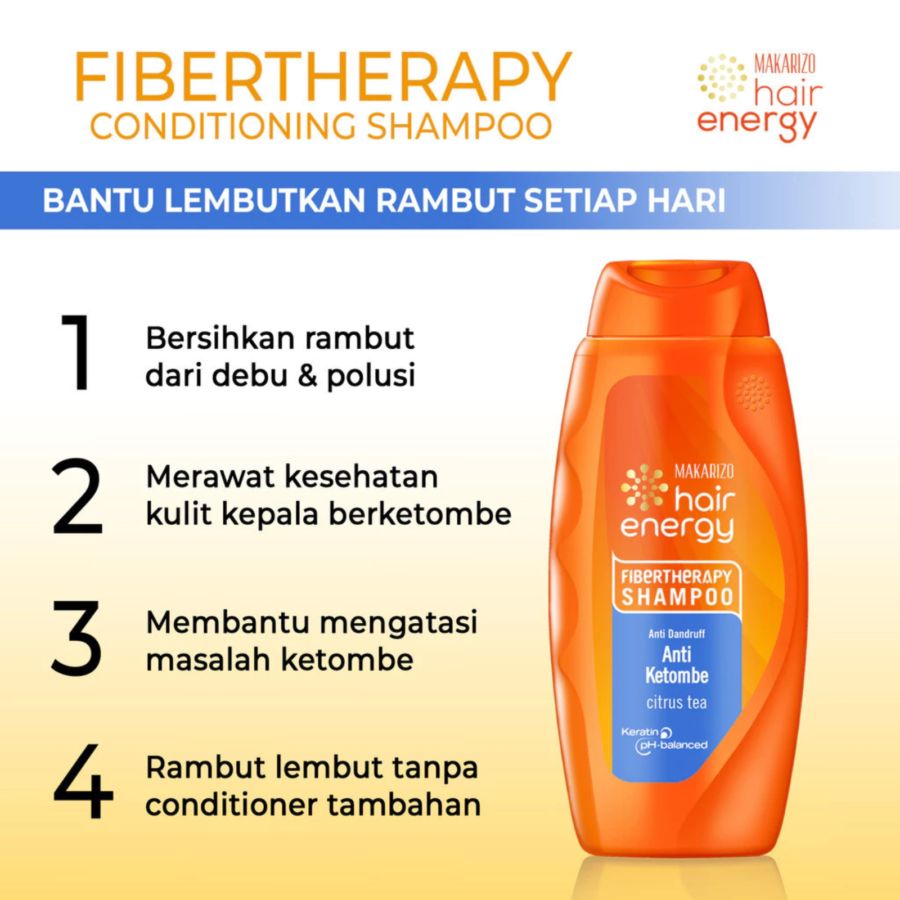 Makarizo Hair Energy Fibertheraphy Citrus Tea Anti-Dandruff Shampoo 170ml