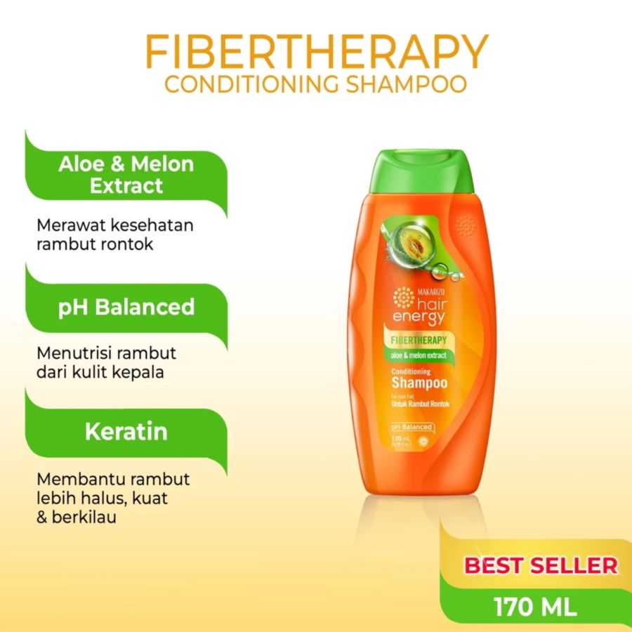 Makarizo Hair Energy Fibertherapy Aloe & Melon Conditioning Shampoo 170ml