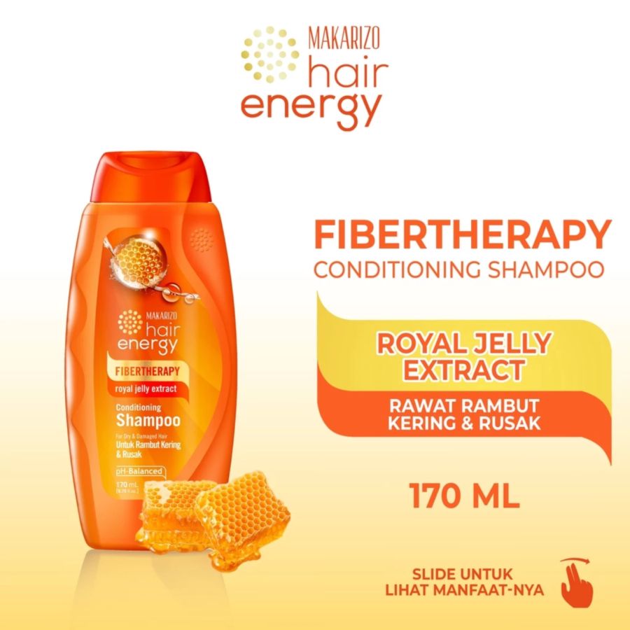 Makarizo Hair Energy Fibertherapy Royal Jelly Conditioning Shampoo 170ml