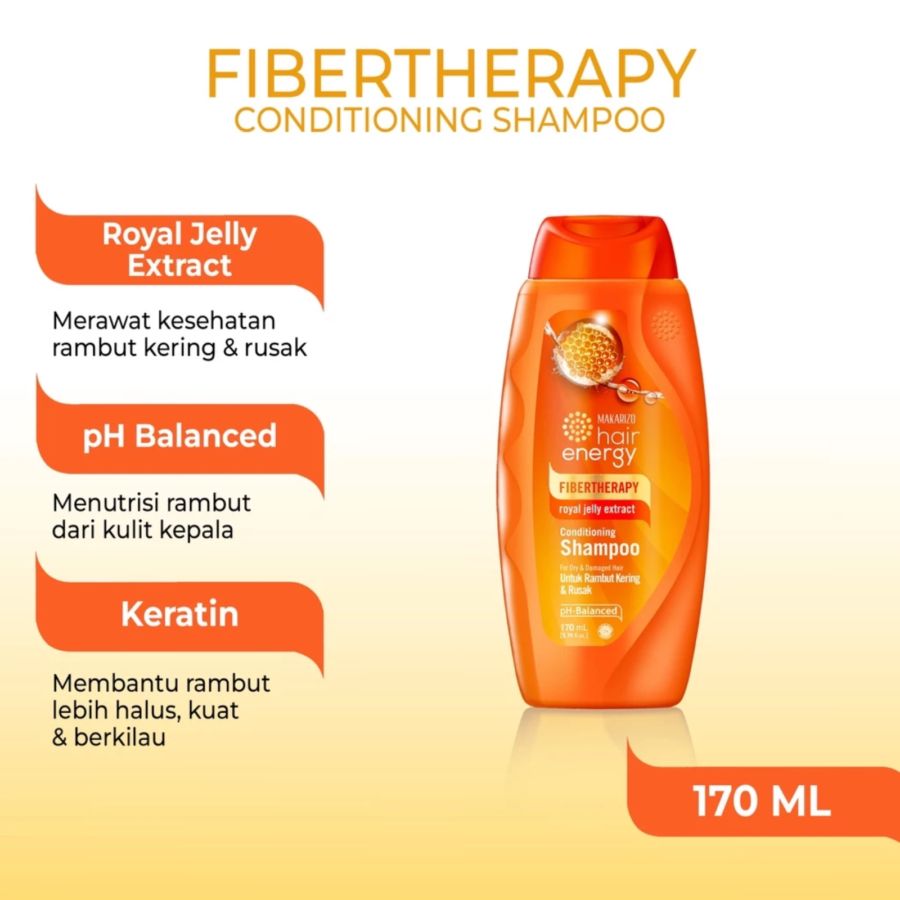Makarizo Hair Energy Fibertherapy Royal Jelly Conditioning Shampoo 170ml