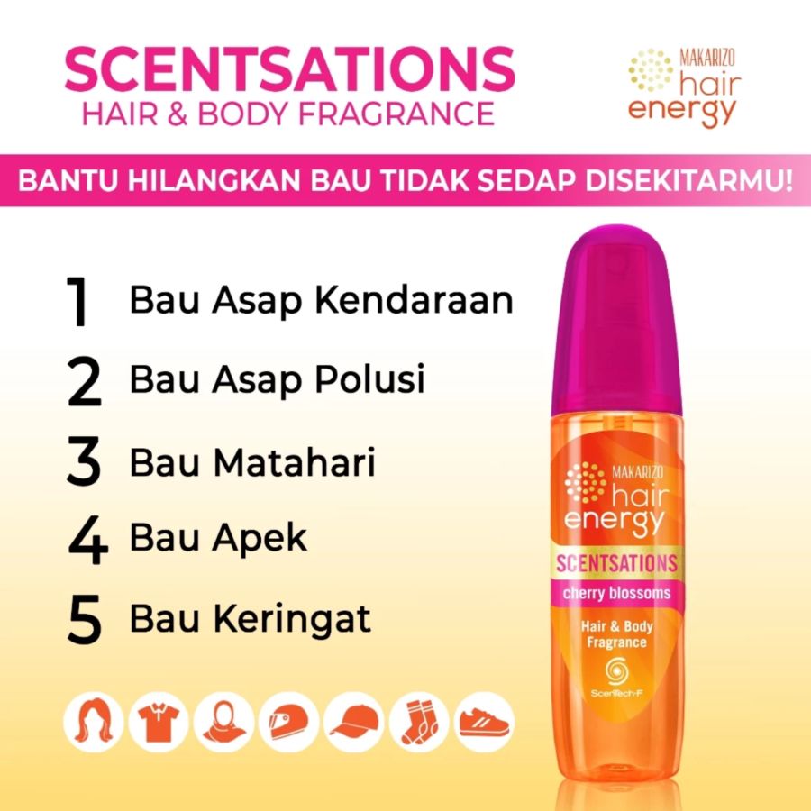 Makarizo Hair Energy Scentsations Cherry Blossoms Hair Fragrance 100ml