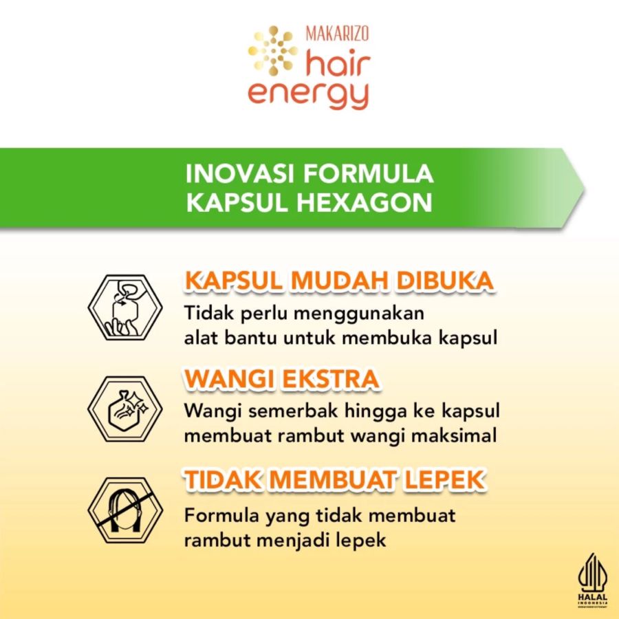 Makarizo Hair Energy Vitaglitz Aloe Melon Hair Serum 6butir