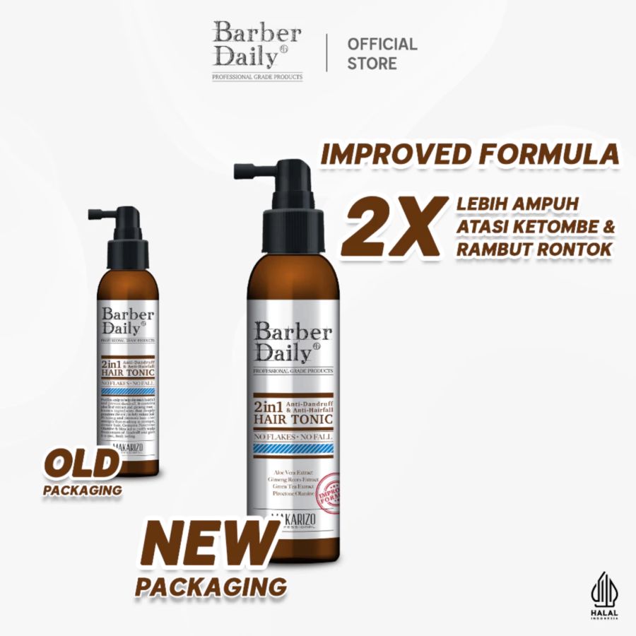 Barber Daily 2 In 1 Hair Tonic Perawatan Rambut 140ml