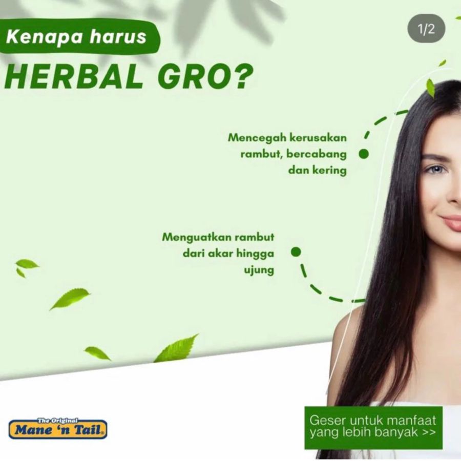 Mane N Tale Herbal Grow Olive Oil & Keratin Shampoo 355ml