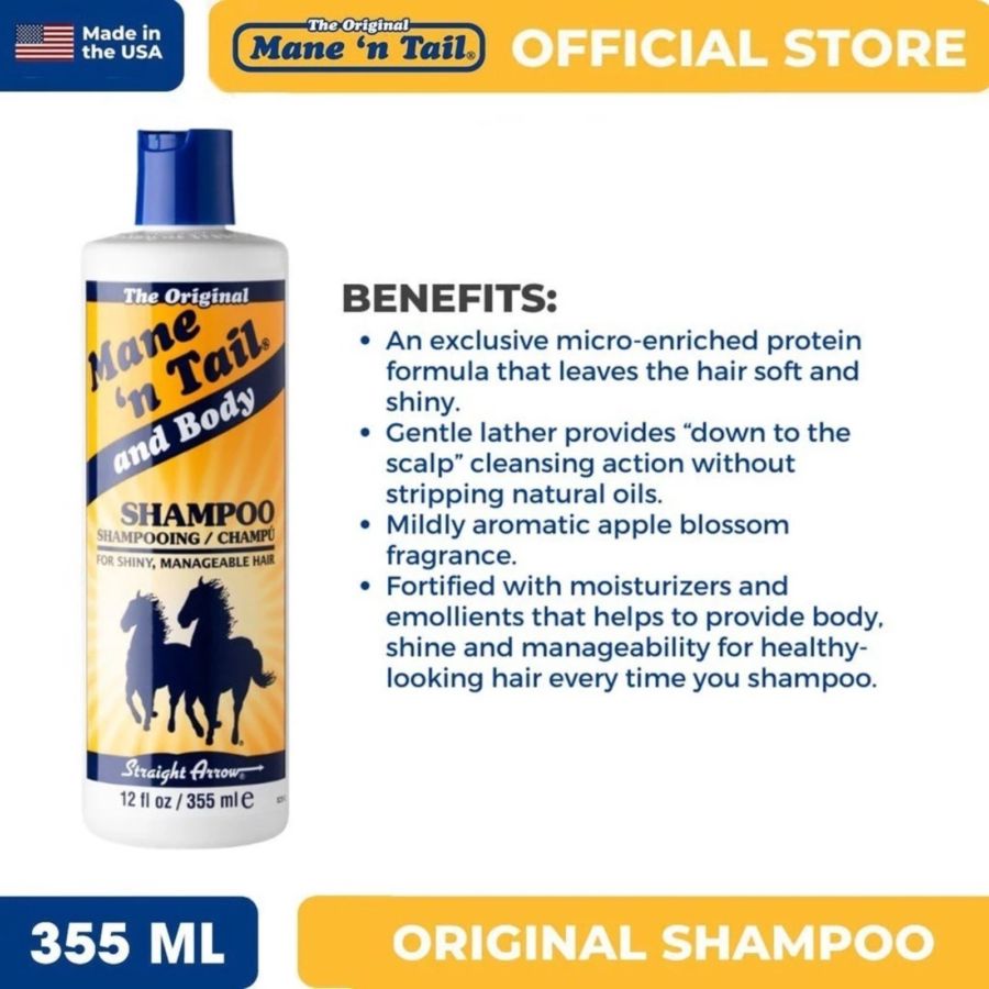 Mane N Tale the Original for Shiny & Manageable Hair Shampoo 355ml