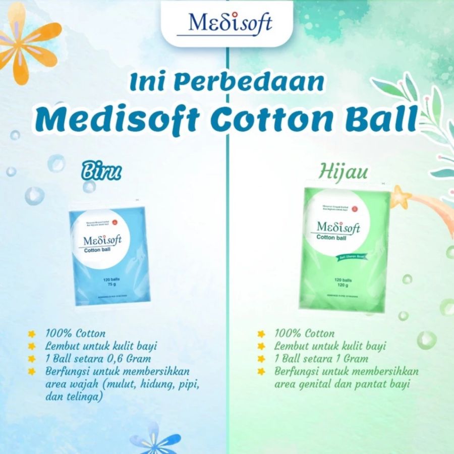 Medisoft Ball Ukuran Besar Cotton Balls 120pcs