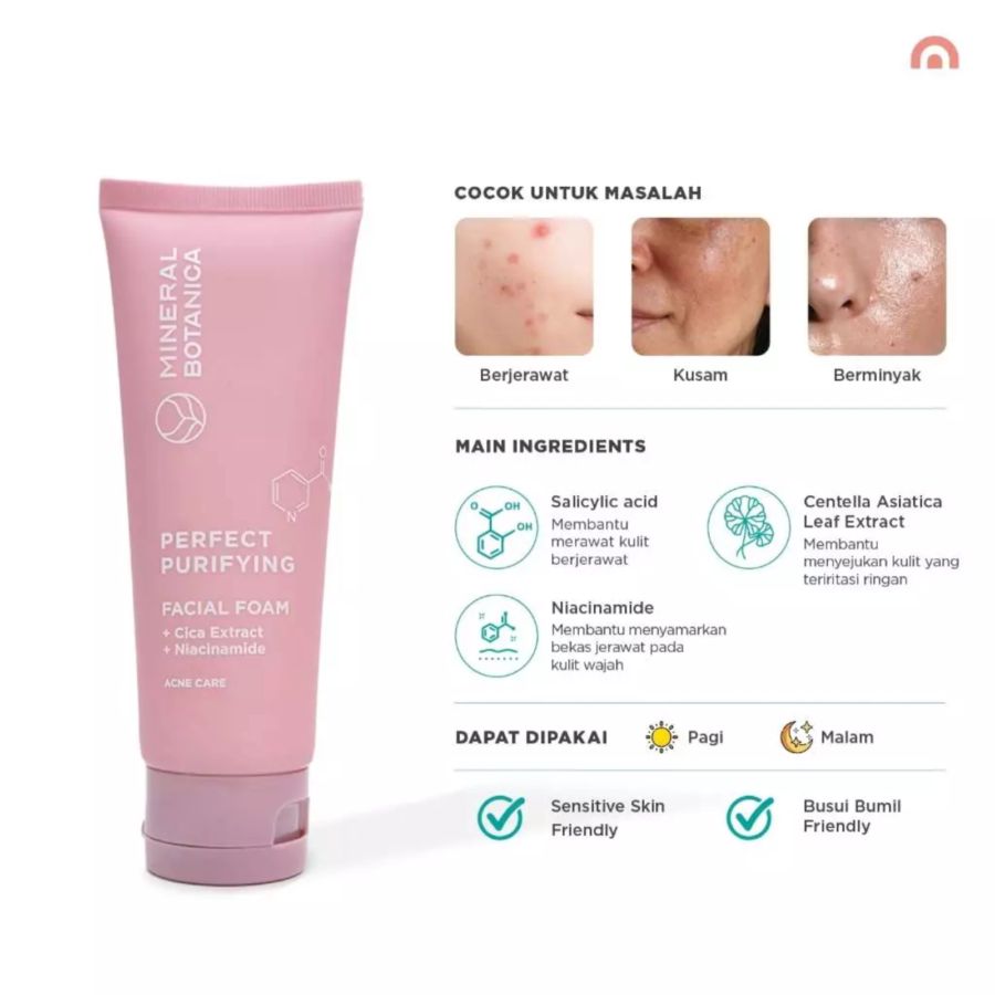 Mineral Botanica Perfect Puriying Acne Care Facial Foam 100gram