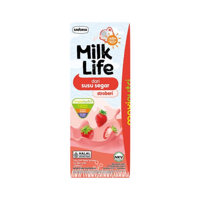 Milk Life Teens Strawberry Susu UHT