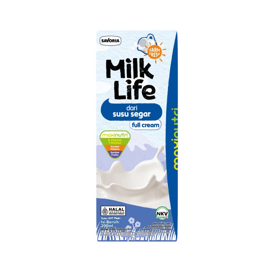 Milk Life Teens Full Cream Susu UHT 200ml