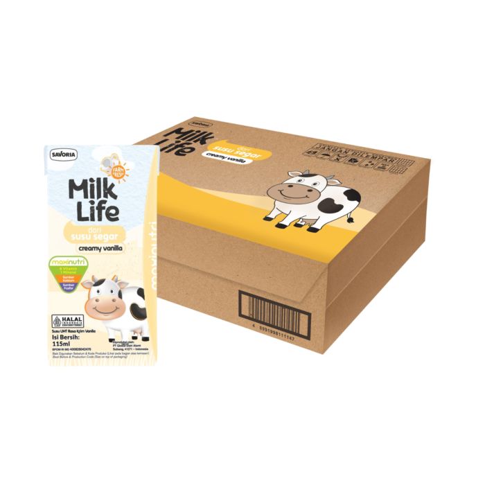 Milk Life Kids Creamy Vanilla Susu UHT Dus 115ml