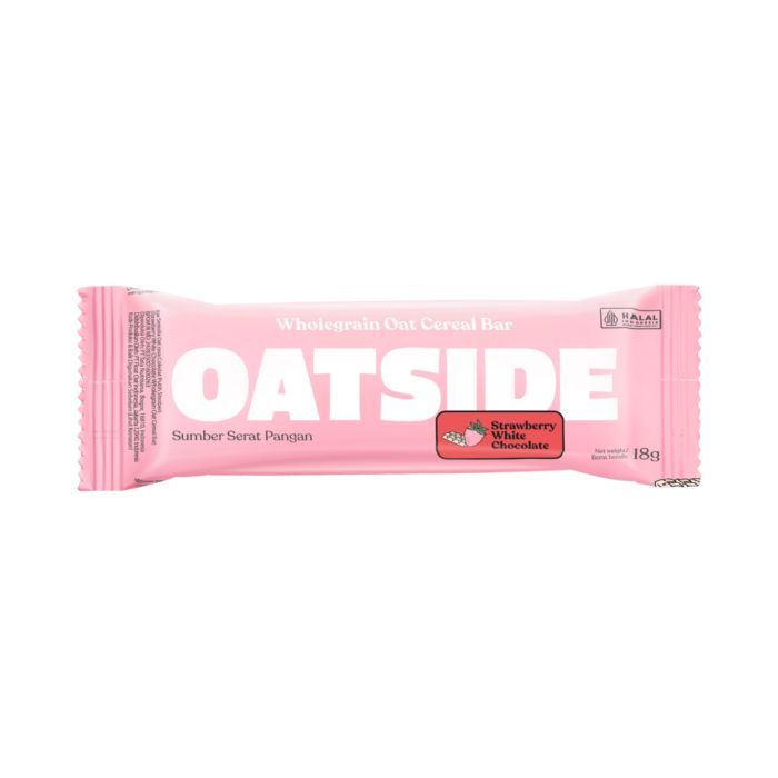 Oatside Oat Cereal Bar Strawberry White Chocolate 18g