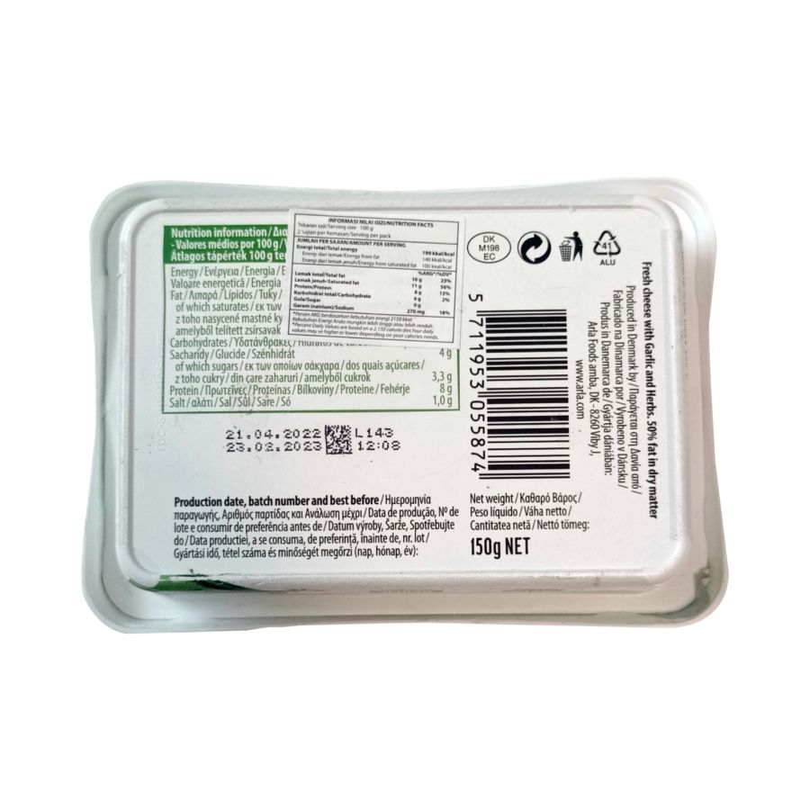 Arla Garlic Fresh Cheese 150gram