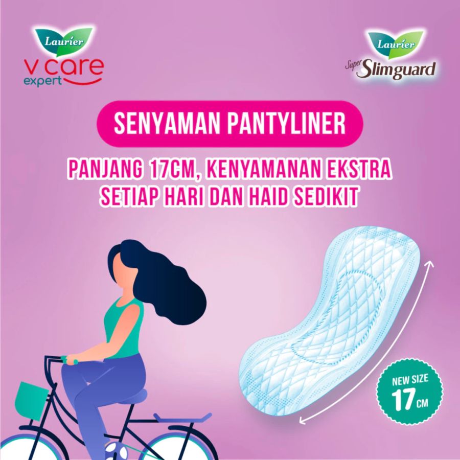 Laurier Super Slimguard Day Non Wing 17cm Pembalut Kewanitaan 24pads