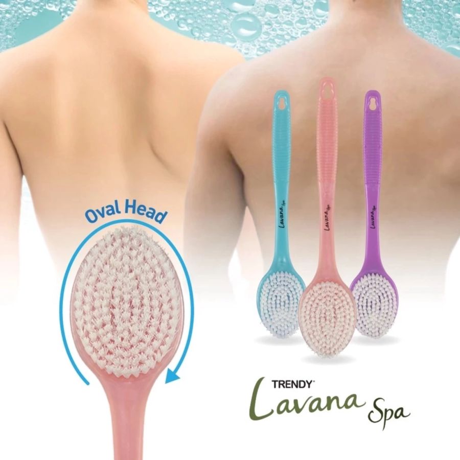Lavana Bath Brush Acrylic Handle 1pcs