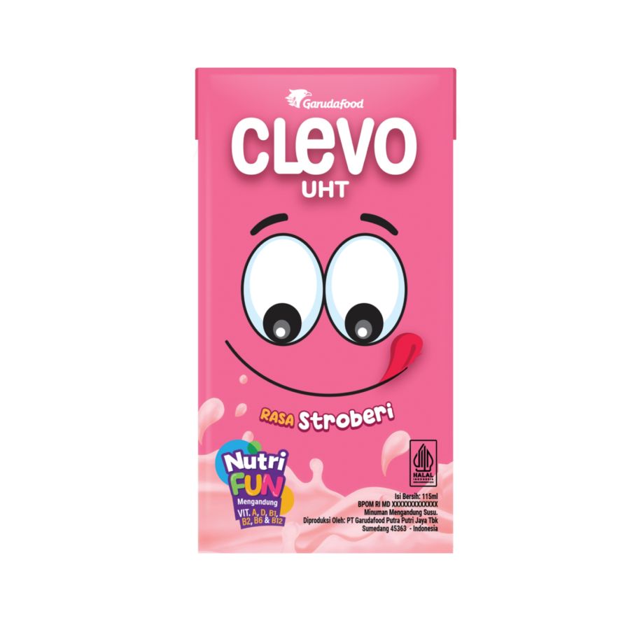 Clevo Strawberry Susu UHT 125ml