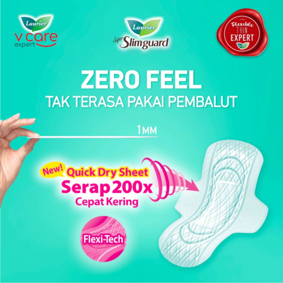 Laurier Super Slimguard Day Wing 25cm Pembalut Wanita 16pcs