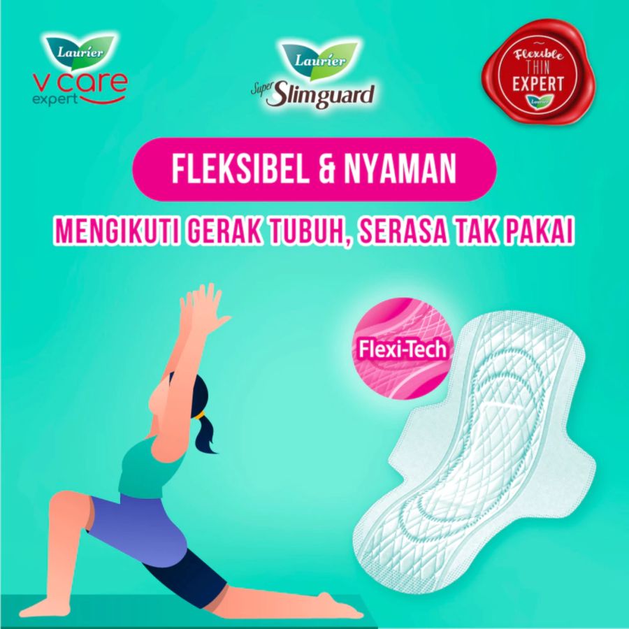 Laurier Super Slimguard Day Wing 25cm Pembalut Wanita 16pcs