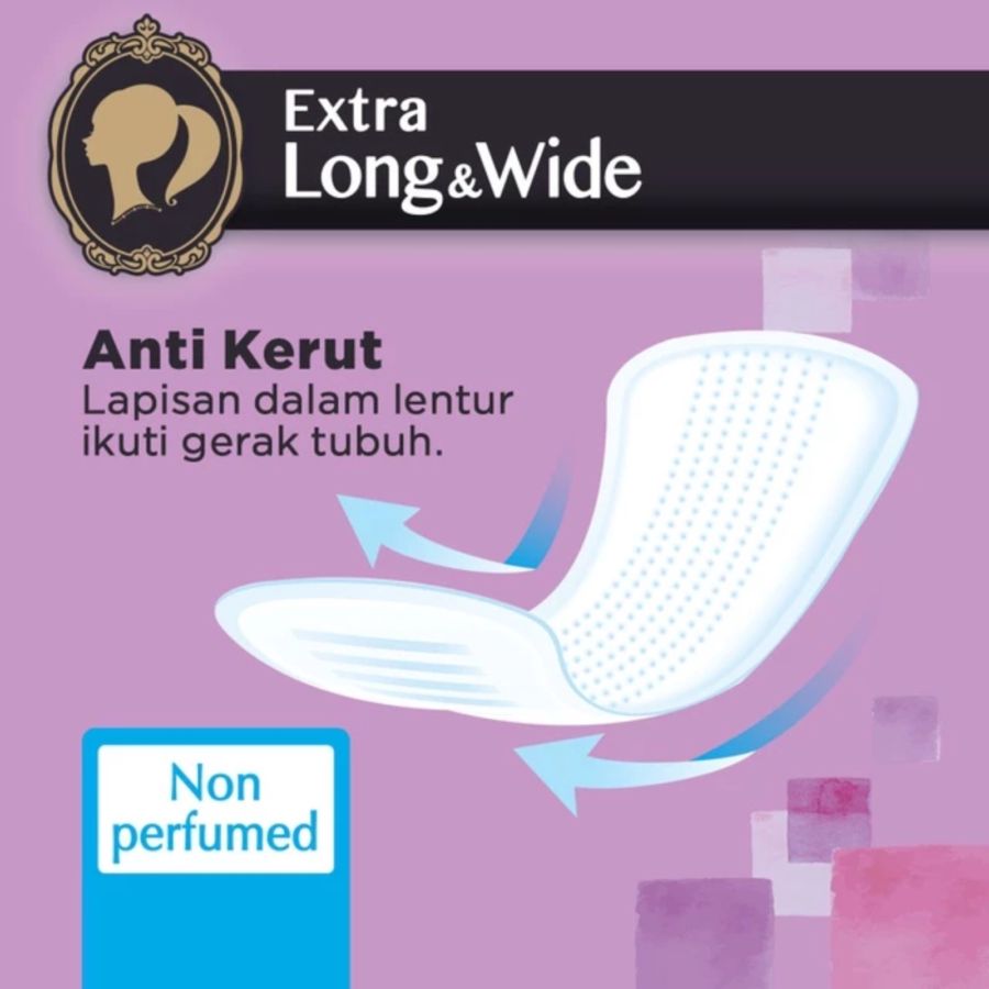 Laurier Extra Long & Wide Non Perfume Pantyliner 40pads