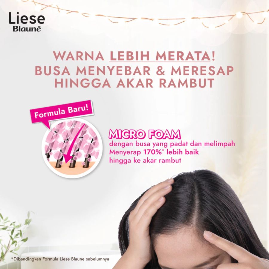 Liese Blaune Bubble Hair Color Foam Brown/Pewarna Rambut 108ml