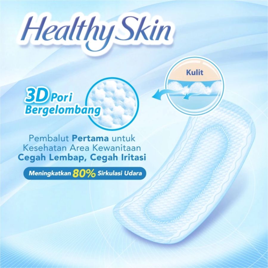 Laurier Healthy Skin Day Non Wing 22 cm Pembalut Kewanitaan 20pads