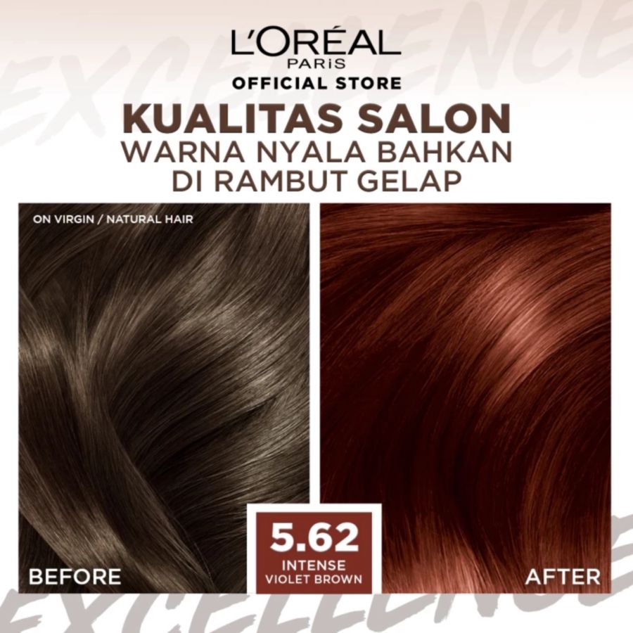 Loreal Excellence 5.62 Violet Brown Pewarna Rambut 1box