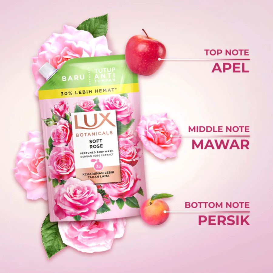 Lux Botanicals Soft Rose Body Wash Refill 240ml
