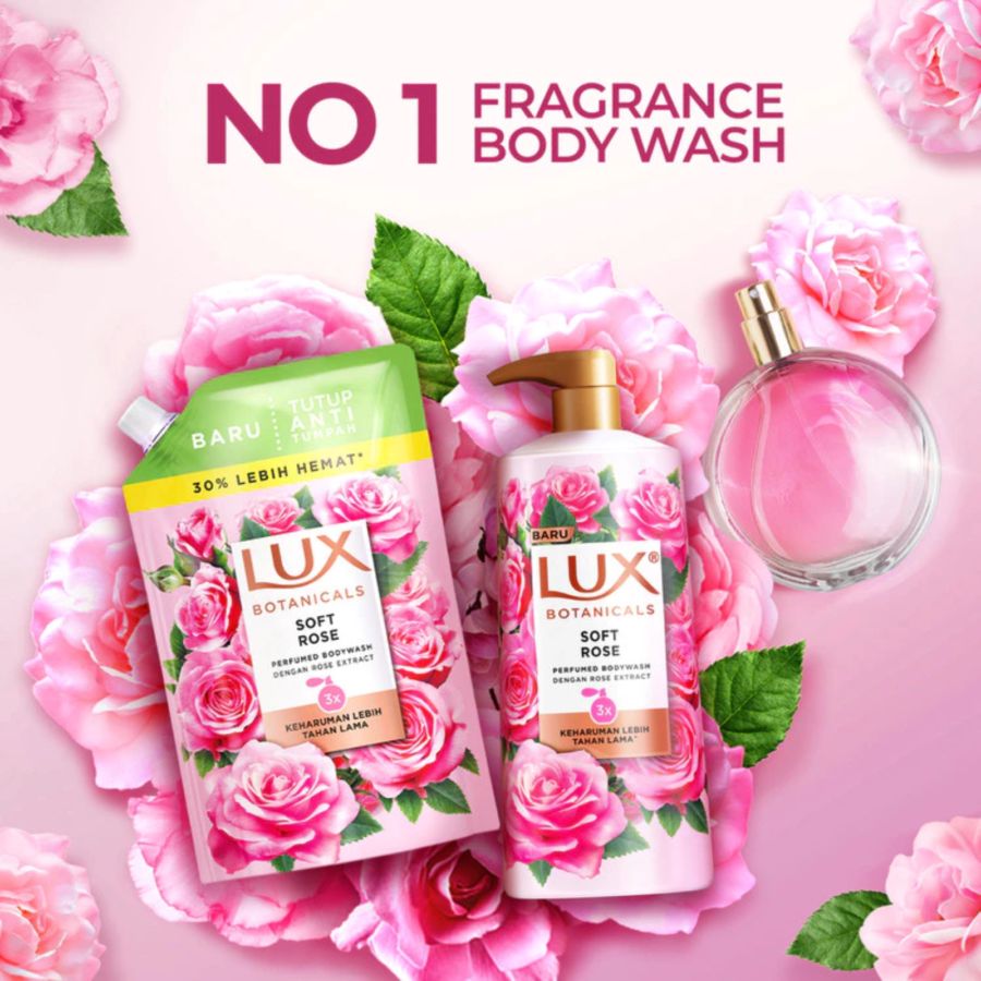 Lux Botanicals Soft Rose Body Wash Refill 240ml