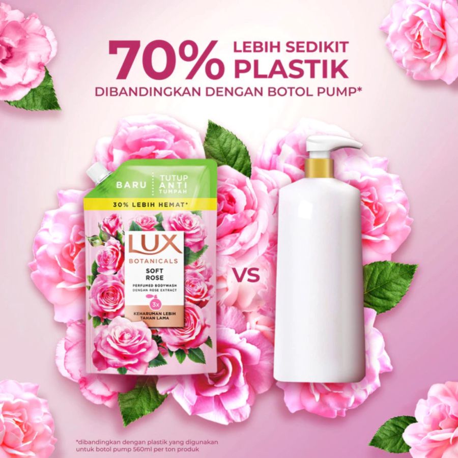Lux Botanicals Soft Rose Body Wash Refill 240ml