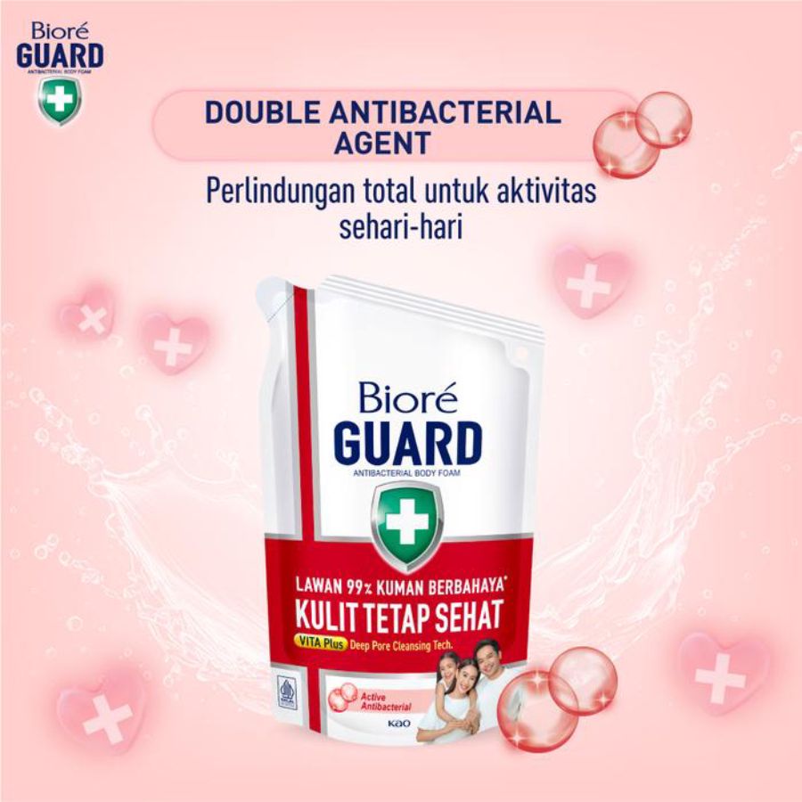 Biore Guard Body Foam Active Antibacterial Pouch 400ml