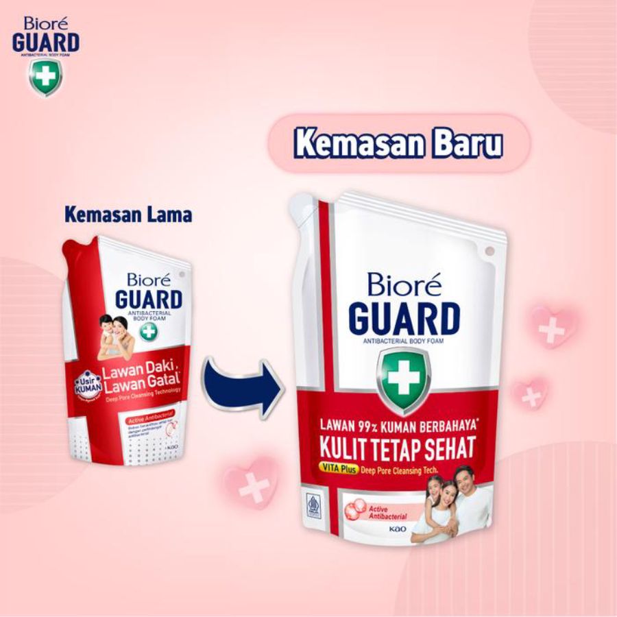 Biore Guard Body Foam Active Antibacterial Pouch 400ml