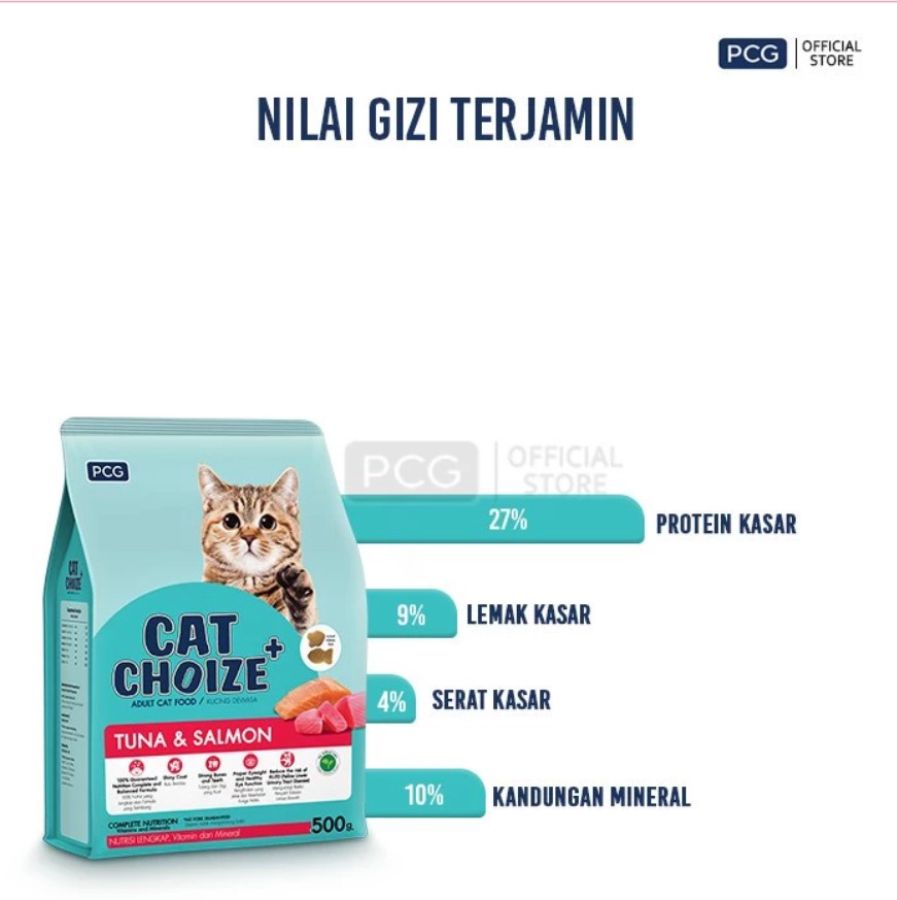Cat Choize Plus Tuna & Salmon Adult Makanan Kucing 500gram
