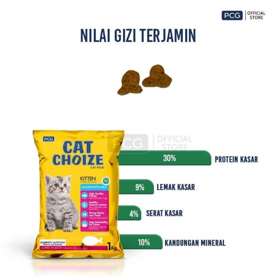 Cat Choize Salmon With Milk Kitten Makanan Kucing 1000gram