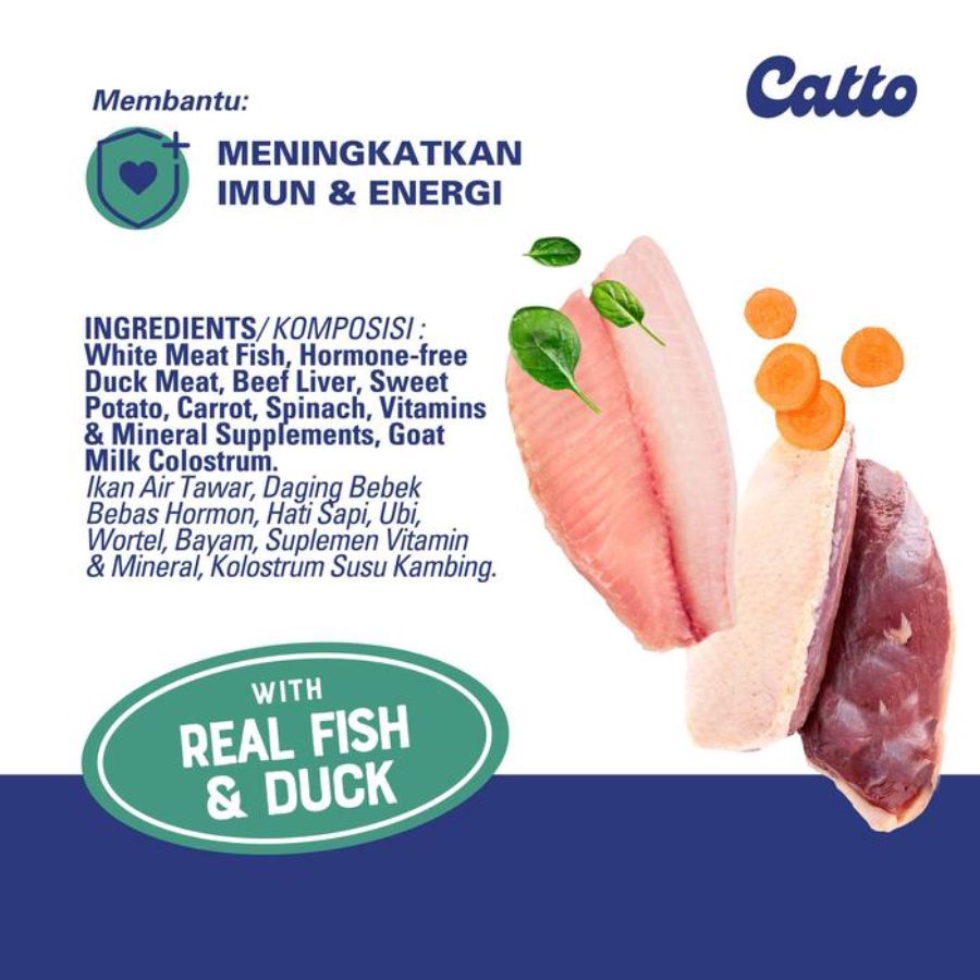 Catto Fish and Duck Kitten Makanan Kucing Basah 50gram