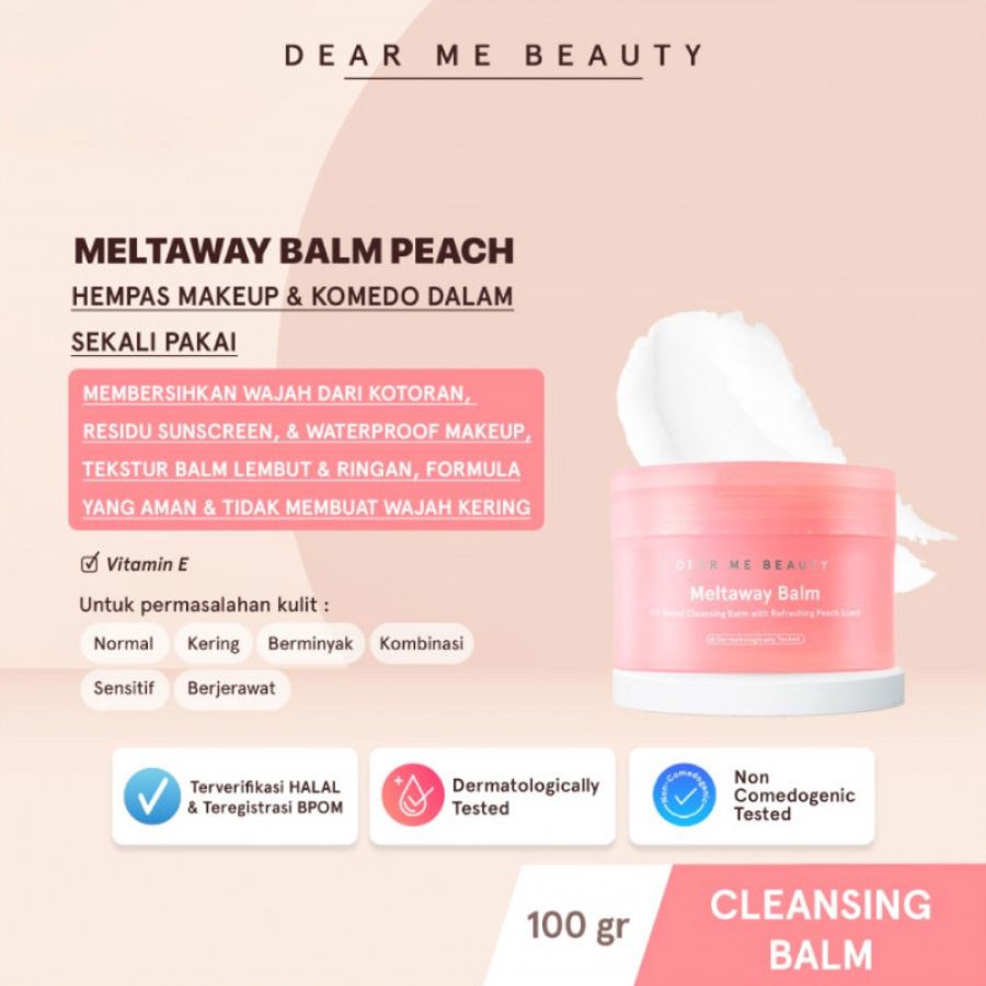 Dear Me Beauty Cleansing Balm - Meltaway Balm Peach 100 gr