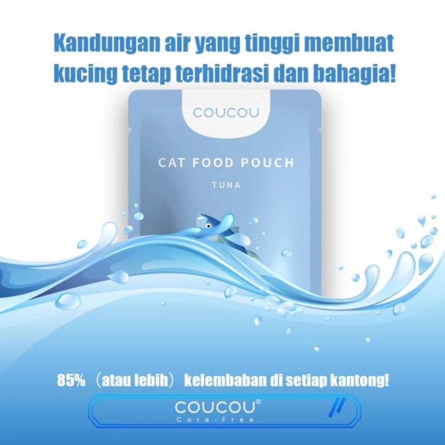 Coucou Tuna Makanan Kucing Basah 85gram