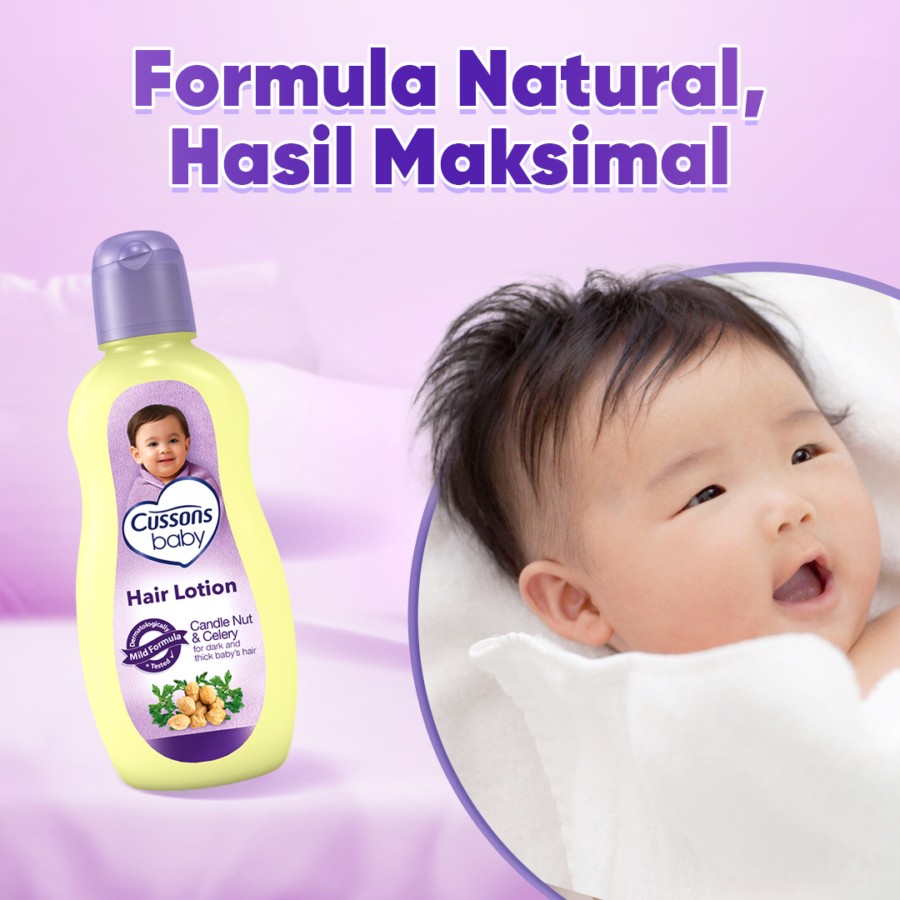Cussons Baby Hair Lotion Candle Nut & Celery Perawatan Bayi 100ml