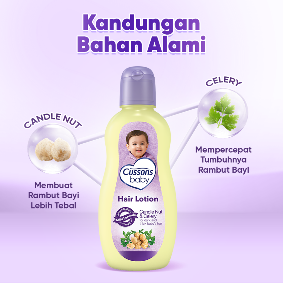 Cussons Baby Hair Lotion Candle Nut & Celery Perawatan Bayi 100ml