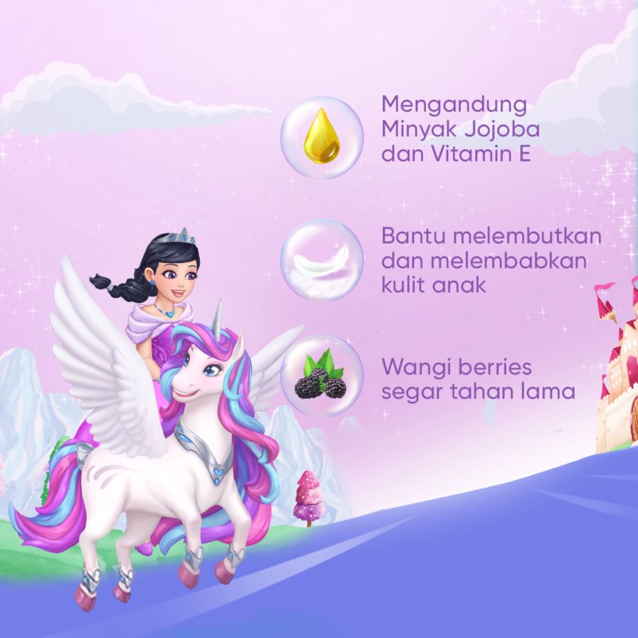 Cusson Kids Body Wash Unicorn Active & Nourish Kebersihan Bayi 250ml