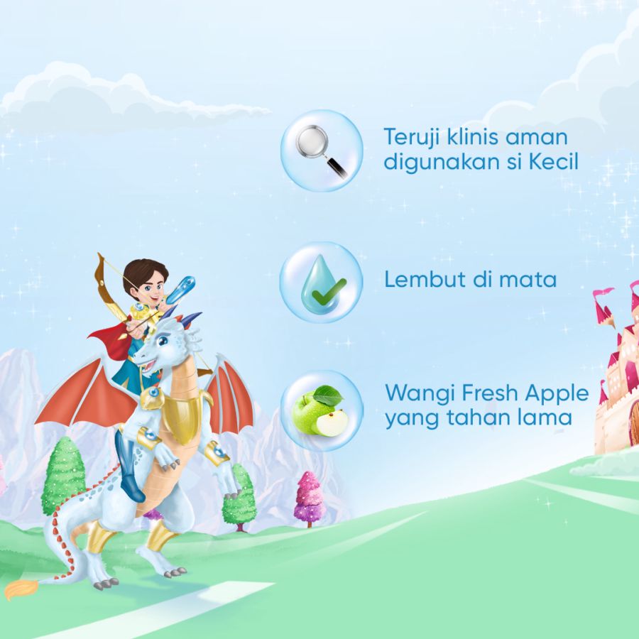 Cussons Kids Shampoo & Conditioner Apple Kebersihan Bayi 180ml