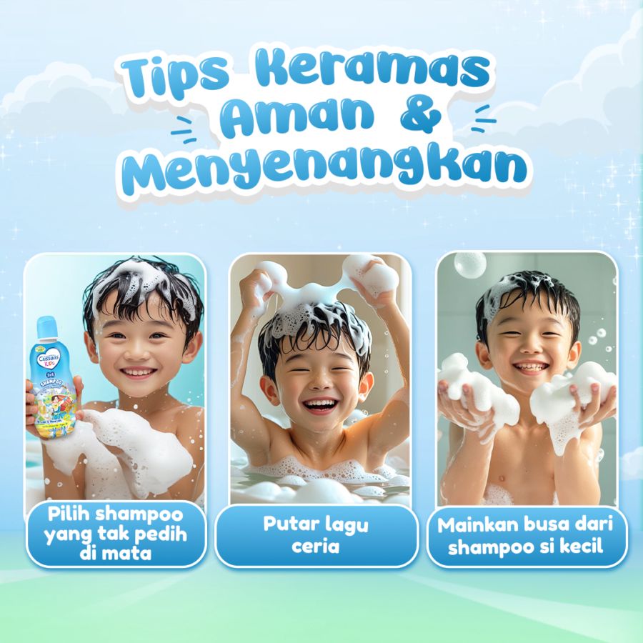 Cussons Kids Shampoo & Conditioner Apple Kebersihan Bayi 180ml