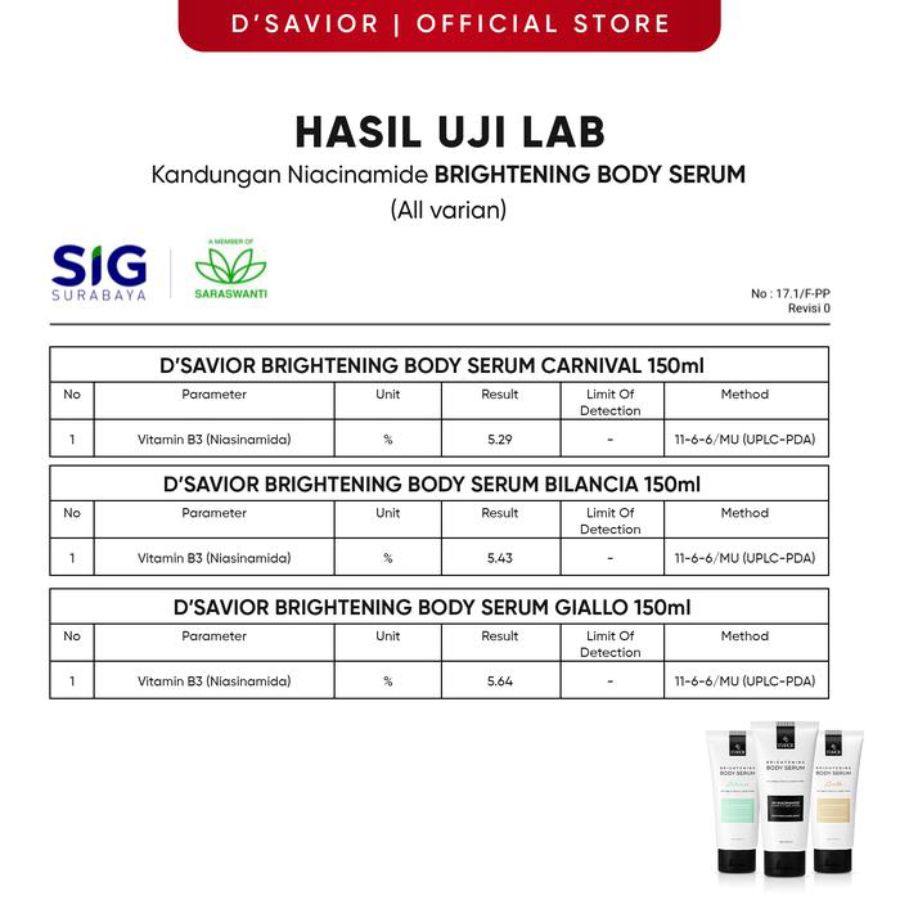 D'Savior Brightening Carnival Body Serum 50ml