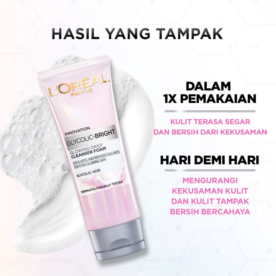 L'Oreal Paris Glycolic Bright Glowing Daily Cleanser Foam 50ml