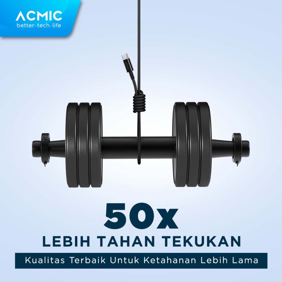 Acmic Power Delivery Type C to Type C Cable PDC100e 1 M 1pcs