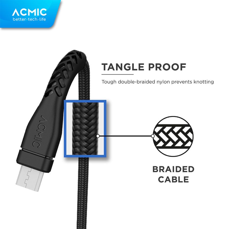 Acmic Braided Line USB to USB Type C Cable GC100 1M