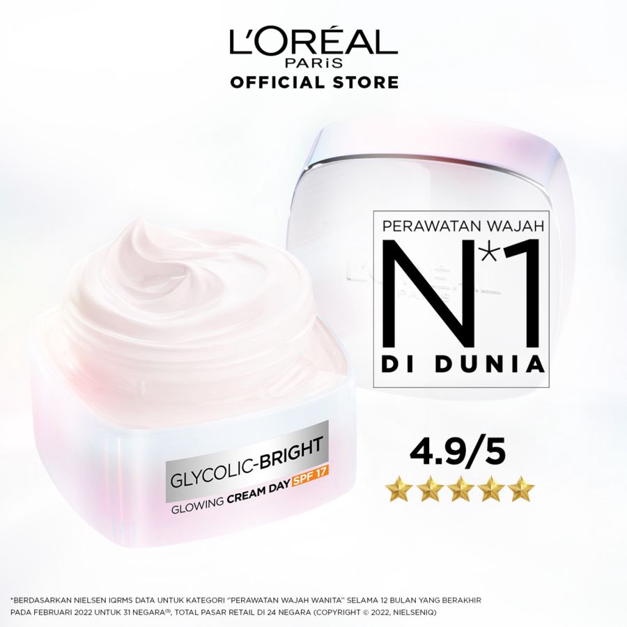 L'Oreal Paris Glycolic Glowing Day Cream SPF 17 15ml