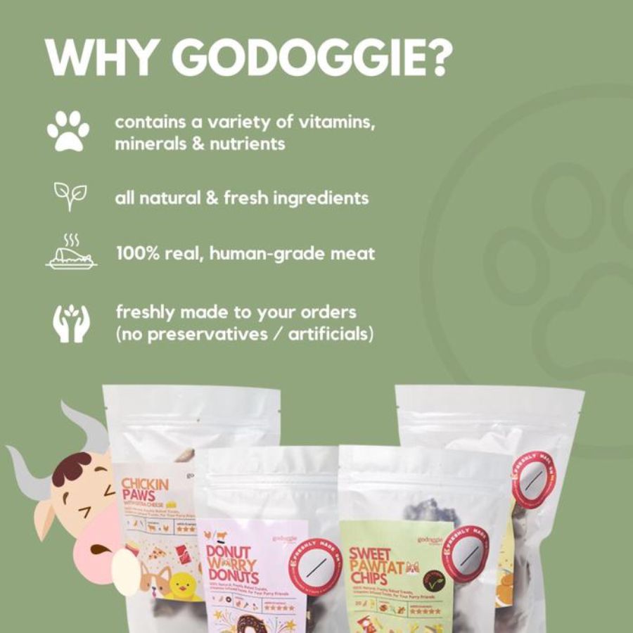 Godoggie Healthy Dog Donuts Chicken Snack Anjing 100gram
