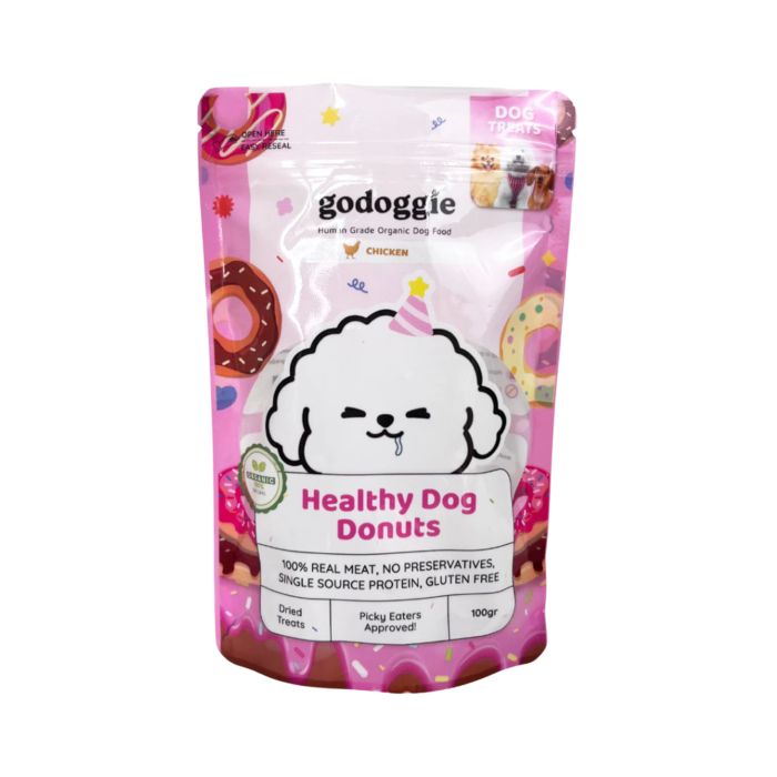 Godoggie Healthy Dog Donuts Chicken Snack Anjing